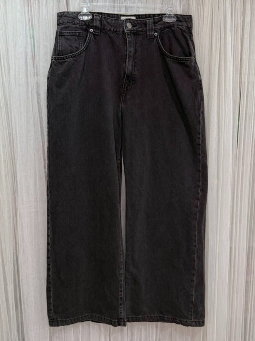 Cotton On Super Baggy Jeans Womens Size 30 Black Denim Y2K Grunge